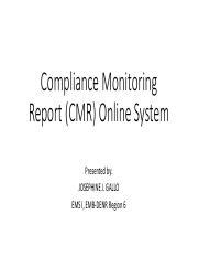 emb email|Compliance Monitoring System (CMR) Online.
